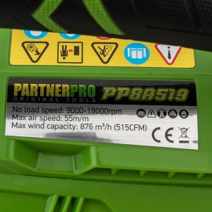 Suflanta pe acumulator PARTNERPRO PP8A519 , 2x20V 4Ah, 1 incarcator dublu, 9000-19000 RPM, 55 m/s - Img 9