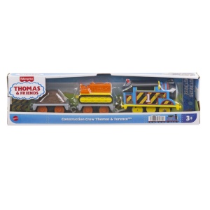 THOMAS LOCOMOTIVA MOTORIZATA ECHIPA PE SANTIER THOMAS AND TERENCE CU 2 VAGOANE - Img 1