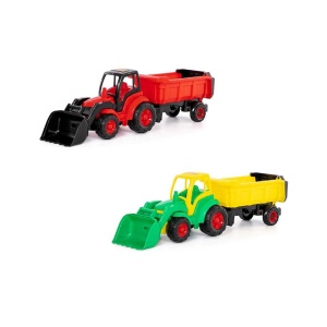 Tractor cu incarcator + remorca - Champion, 86x22x26 cm, Polesi - Img 1