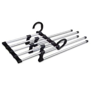 Umeras pliabil pentru 5 perechi de pantaloni, suport metalic cromat - Img 2
