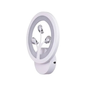 Aplica LED DAISY, 13W, Lumina Rece/Calda/Neutra, Alb cu Cristal - Img 3