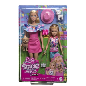 BARBIE SI STACIE SET PAPUSA BARBIE SI PAPUSA STACIE IUBITOARE DE CATEI - Img 1