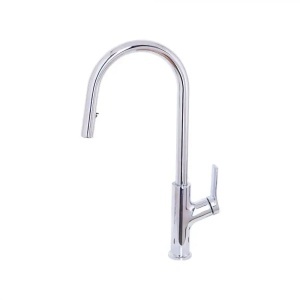 Baterie Bucatarie cu Dus Extractabil, Inox SUS304, Crom, FJ5543 - Img 1