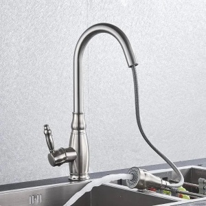 Baterie Bucatarie cu Dus Extractibil, Inox SUS304, Satinat, YSQ/105 - Img 2