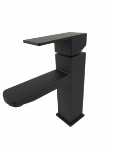Baterie bucatarie MIXXUS KUB-001 BLACK din otel inoxidabil, Monocomanda, Racorduri incluse - Img 2