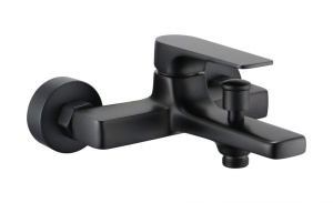 Baterie cada CasaBlanca PLATO cu set de dus inclus, negru satinat - Img 1