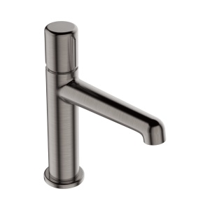 Baterie lavoar pipa medie, monocomanda Laveo PRETTO, grafit periat - Img 1