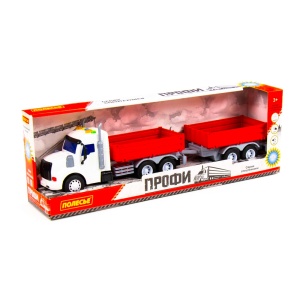 Camion + remorca cu lumina si sunet, 50.6x98x13 cm, Polesie - Img 1