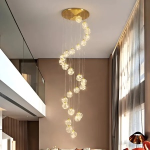Candelabru Cristal LED KILKENNY Culmino, 144W, Lumina Neutra, Diametru 60cm, Auriu - Img 1