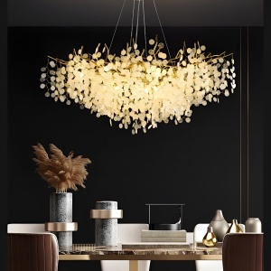 Candelabru Cristal WALTZ Serenade, 9xG9, Auriu, 80cm, Inaltime Reglabila - Img 1