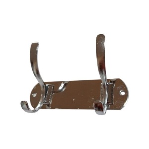 Cuier 2 brate, 13 cm, cromat - Img 1
