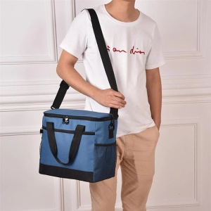 Geanta termoizolanta pentru picnic sau plaja, capacitate 16l, culoare Albastra - Img 4