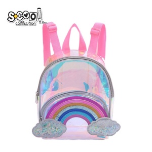 Ghiozdan gradinita transparent RAINBOW, 20x26x13 cm - S-COOL - Img 1