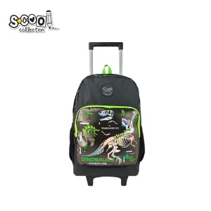 Ghiozdan trolley DINOSAURS, 45x32x16.5 cm - S-COOL - Img 1