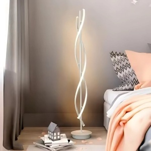Lampadar LED Upsilon, 48W, lumina Rece/Calda/Neutra, Metal si Acril, Alb - Img 2