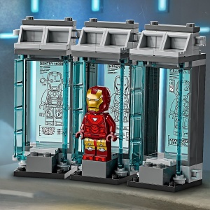 LEGO SUPER HEROES LABORATORUL LUI IRON MAN SALA ARMURILOR 76315 - Img 4