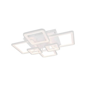 Lustra LED cu telecomanda ELLA 124W, 6 Patrate, lumina Rece/Calda/Neutra, Dimabila, Alb - Img 3