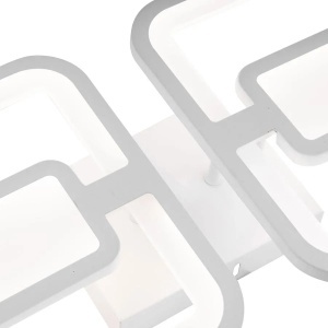 Lustra LED cu telecomanda FELIX 57W, 2 Patrate, lumina Rece/Calda/Neutra, Dimabila, Alb - Img 2