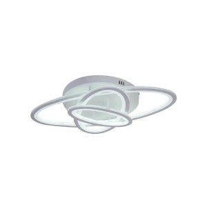 Lustra LED cu telecomanda GENTIANA 83W, 3 Elipse, lumina Rece/Calda/Neutra, Dimabila, Alb - Img 3