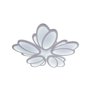 Lustra LED cu telecomanda TULIP 73W, 5 Petale, lumina Rece/Calda/Neutra, Dimabila, Alb - Img 3