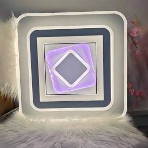 Lustra LED DOLIA, 70W, Diametru 49cm, lumina Rece/Calda/Neutra, Alb - Img 2