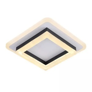Lustra LED MODERNA 29W, Lungime 20 cm, Patrata, lumina Rece/Calda/Neutra, Negru - Img 2