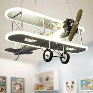 Lustra LED suspendata AVION 148W, lumina Rece/Calda/Neutra, Alb Gri - Img 1