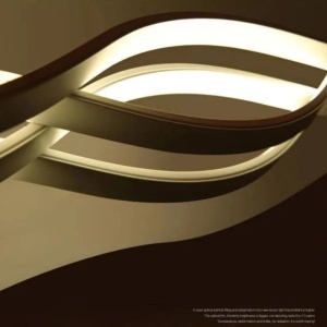 Lustra LED suspendata cu telecomanda WAVE 44W, Liniara, lumina Rece/Calda/Neutra, Dimabila, Alb, Inaltime Reglabila - Img 2