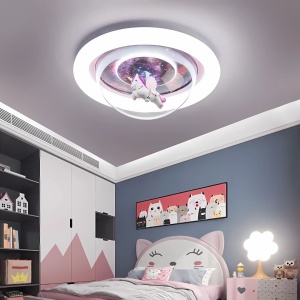 Lustra LED UNICORN, 104W, lumina Rece/Calda/Neutra, Roz - Img 1