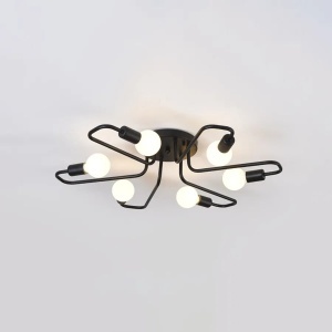 Lustra MODERNIST Hexa 6, 6x E27, Negru, Design Modern - Img 2
