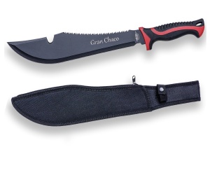 Maceta Joker Gran Chaco, lama inoxidabila 33 cm, cu dinti ferastrau si husa - Img 1