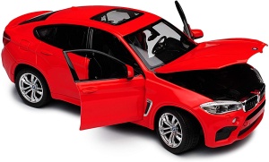 MASINUTA METALICA BMW X6M ROSU SCARA 1 LA 24 - Img 3