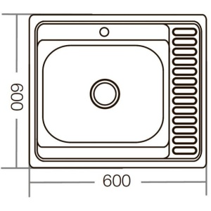 MIXXUS Z6060L-08-180MD chiuveta bucatarie din inox - Img 3
