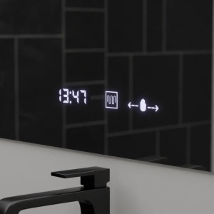 Oglinda LED Rectangulara, 120x80cm, ABSOLU MotionGlow Marcello, Sistem Dezaburire, Ceas & Termometru, Lupa Cosmetica, Dimabila - Img 3