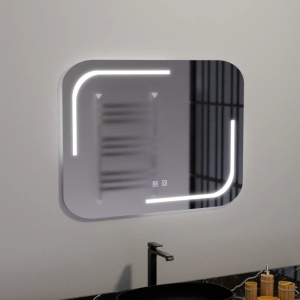 Oglinda LED Rectangulara, 80x60cm, Touch Ulrich, Sistem Dezaburire, Dimabila - Img 3