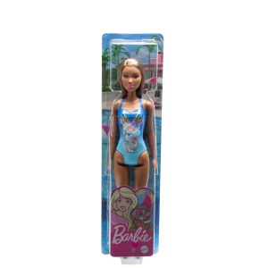 PAPUSA BARBIE SATENA CU COSTUM DE BAIE ALBASTRU - Img 1
