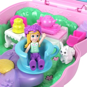POLLY POCKET SET GENTUTA ANIMALUT IEPURAS LA PETRCERE CU ACCESORII - Img 3