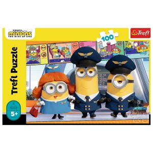 PUZZLE TREFL 100 PIESE MINIONII LA AEROPORT - Img 3