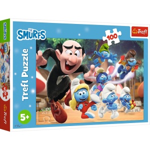 PUZZLE TREFL 100 STRUMFII LECTIILE LUI PAPA STRUMF - Img 1
