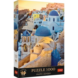 PUZZLE TREFL 1000 PREMIUM PLUS PHOTO ODYSSEY SANTORINI - Img 1