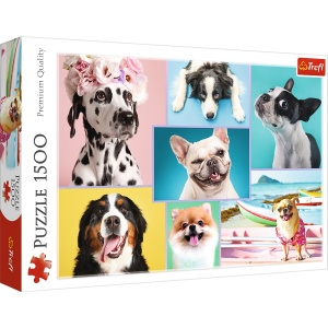 PUZZLE TREFL 1500 CATELUSII AMUZANTI - Img 1