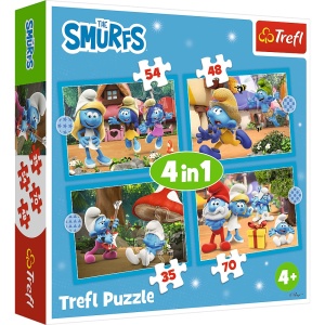 PUZZLE TREFL 4IN1 STRUMFII SATUL STRUMFILOR - Img 1