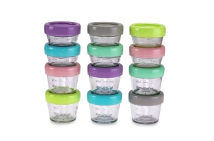 SET 12 RECIPIENT STICLA PENTRU HRANA BEBE, MELII, 6*59 ML + 6*118 ML - Img 4