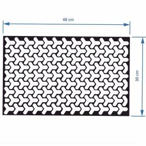 Set 2 folii autoadezive decupate pentru decorarea stopurilor auto, dimensiune 2 x 48 x 30cm, culoare Negru Mat, model HONEYCOMB TRIANGLE - Img 6