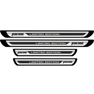 Set 4 bucati Protectii Praguri din autocolant Crom - Racing Limited Edition - Img 2