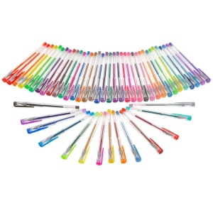 Set 50 piese, Pixuri cu gel multicolor cu sclipici (glitter) - Img 3