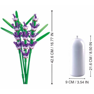 Set de Constructie Flowers, 258 piese, Lavanda - Sluban - Img 2