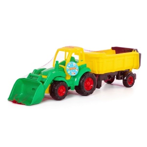 Tractor cu incarcator + remorca - Champion, 86x22x26 cm, Polesi - Img 2