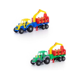 Tractor cu remorca + lemne - Altay, 61x17x25 cm, Polesie - Img 1