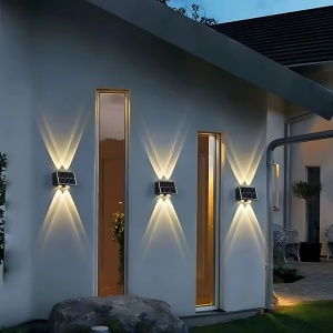 Aplica LED Exterior Solaris, 4 Surse de lumina, Lumina Calda, Negru - Img 2